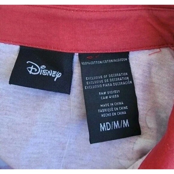 Disney Womens Red Mickey Mouse American Flag Print romper sz Med 4th Of July - Picture 4 of 5